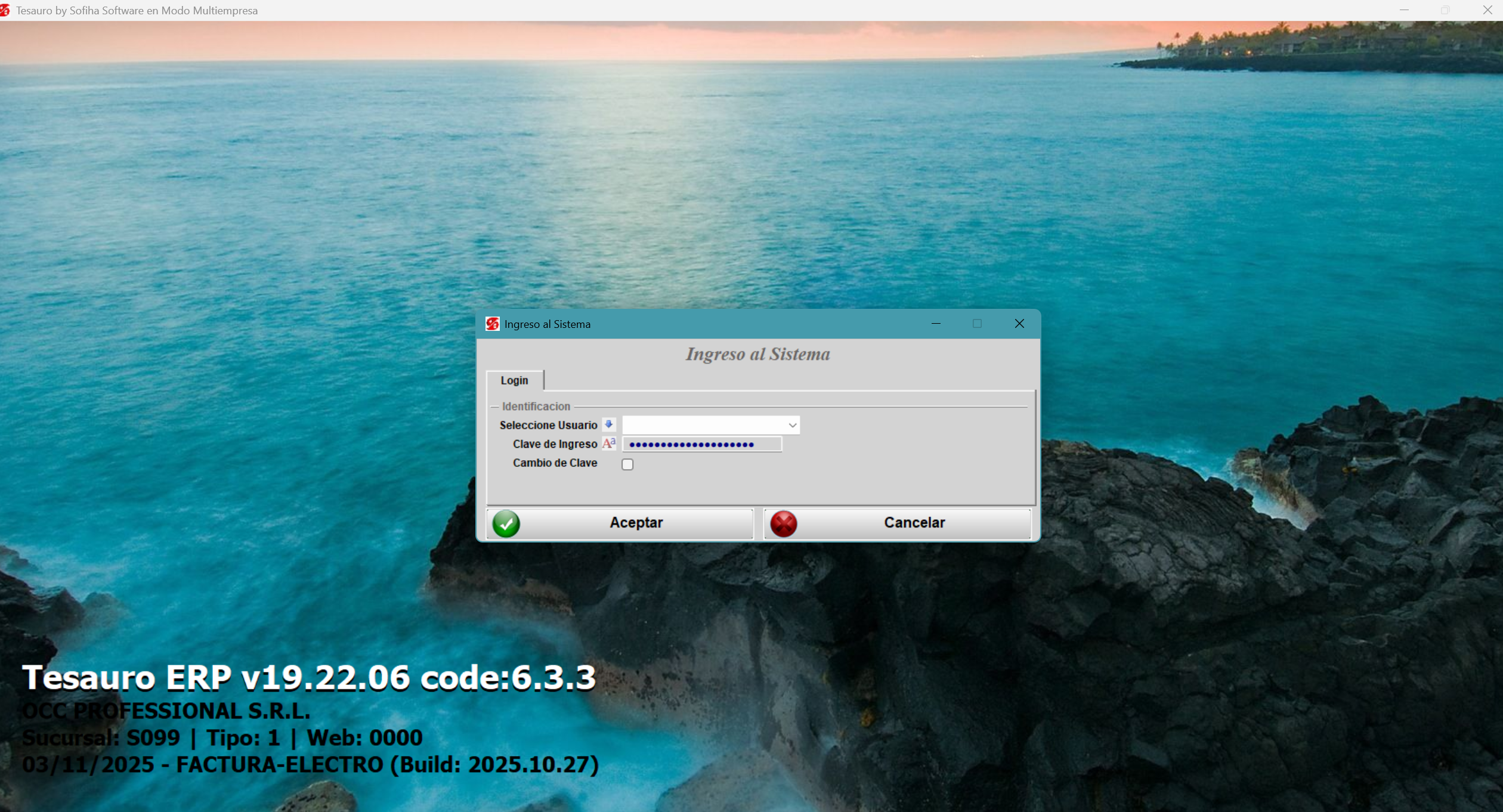 Tesauro ERP v19.22.06 - Sistema Desktop xBase++